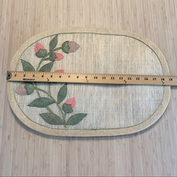 Woven Rattan Placemats Set of 6 - Picture 3 of 7